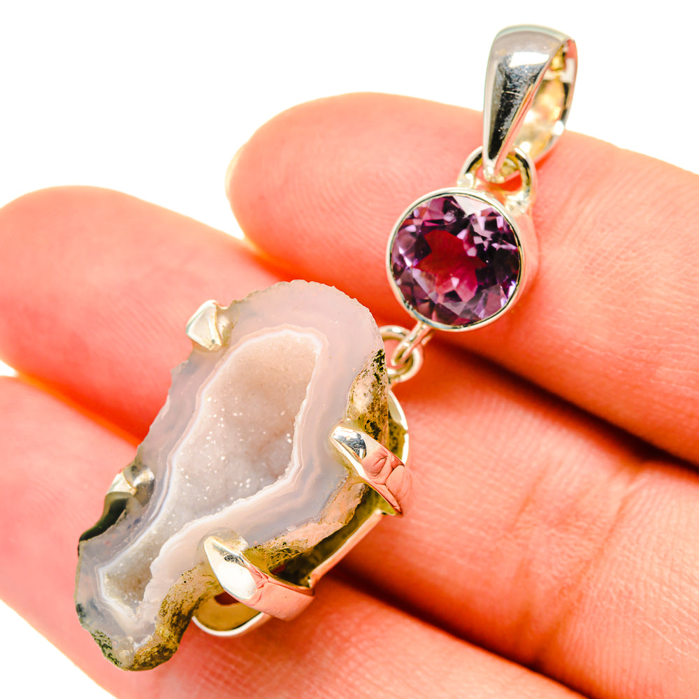 Coconut Geode Druzy Pendants handcrafted by Ana Silver Co - PD6080