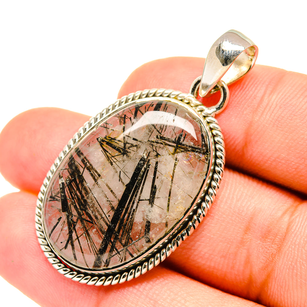Tourmalinated Quartz Pendants handcrafted by Ana Silver Co - PD6094