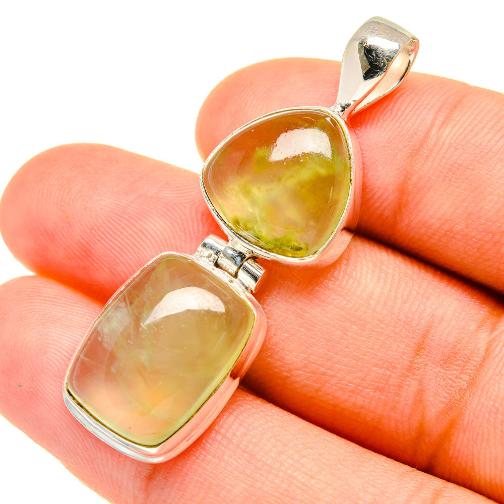 Prehnite Pendants handcrafted by Ana Silver Co - PD6113