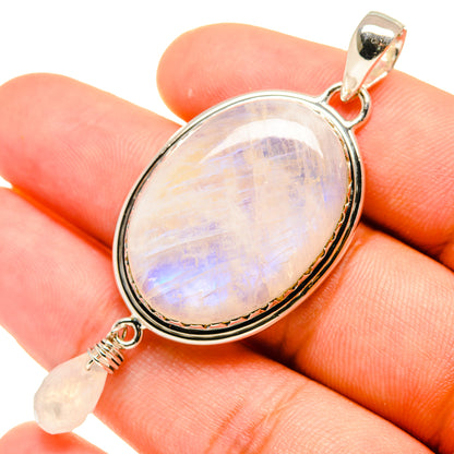 Rainbow Moonstone Pendants handcrafted by Ana Silver Co - PD6117