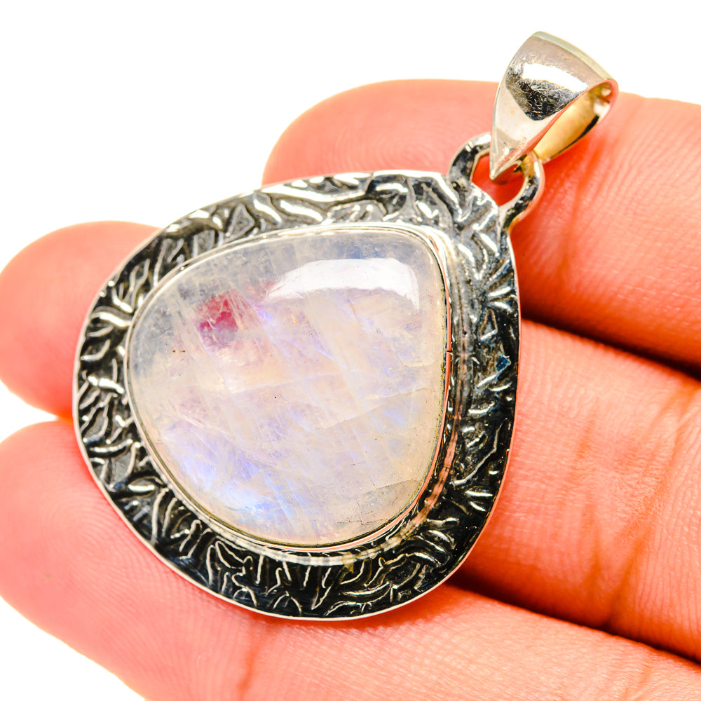 Rainbow Moonstone Pendants handcrafted by Ana Silver Co - PD6122