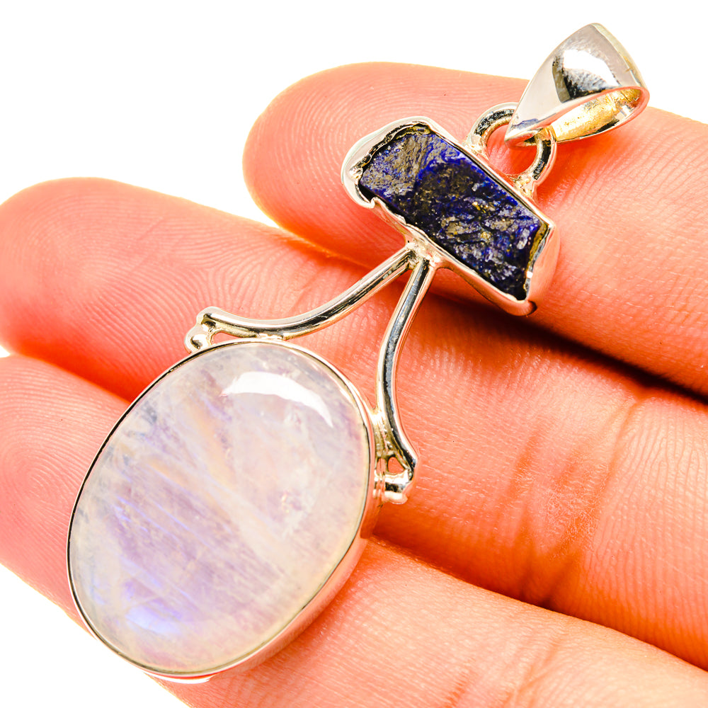 Rainbow Moonstone Pendants handcrafted by Ana Silver Co - PD6126