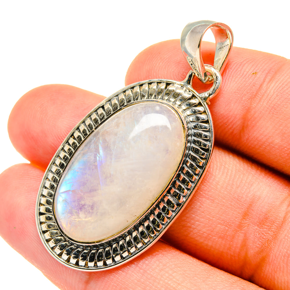 Rainbow Moonstone Pendants handcrafted by Ana Silver Co - PD6127
