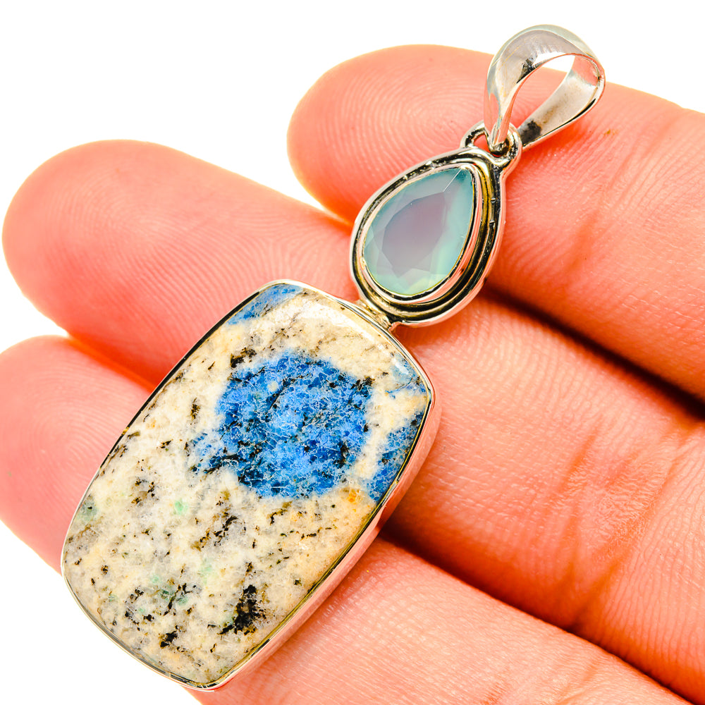 K2 Blue Azurite Pendants handcrafted by Ana Silver Co - PD6142