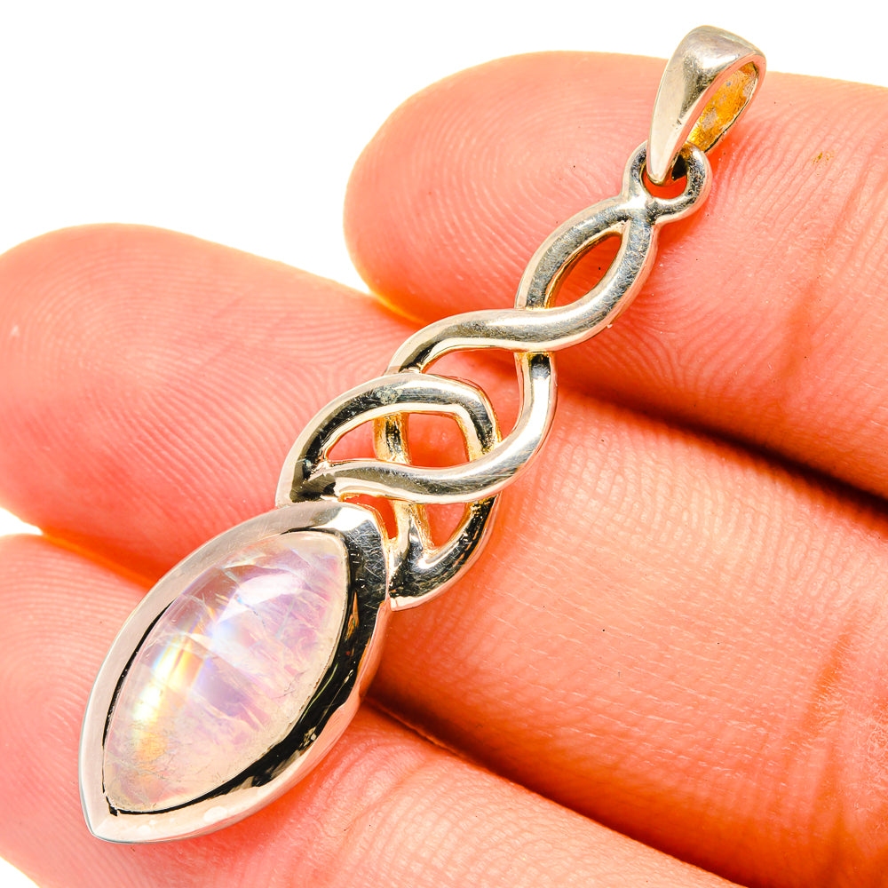 Rainbow Moonstone Pendants handcrafted by Ana Silver Co - PD6146
