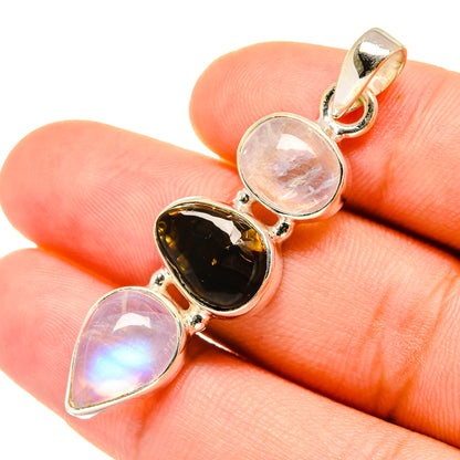 Mexican Fire Agate Pendants handcrafted by Ana Silver Co - PD6148