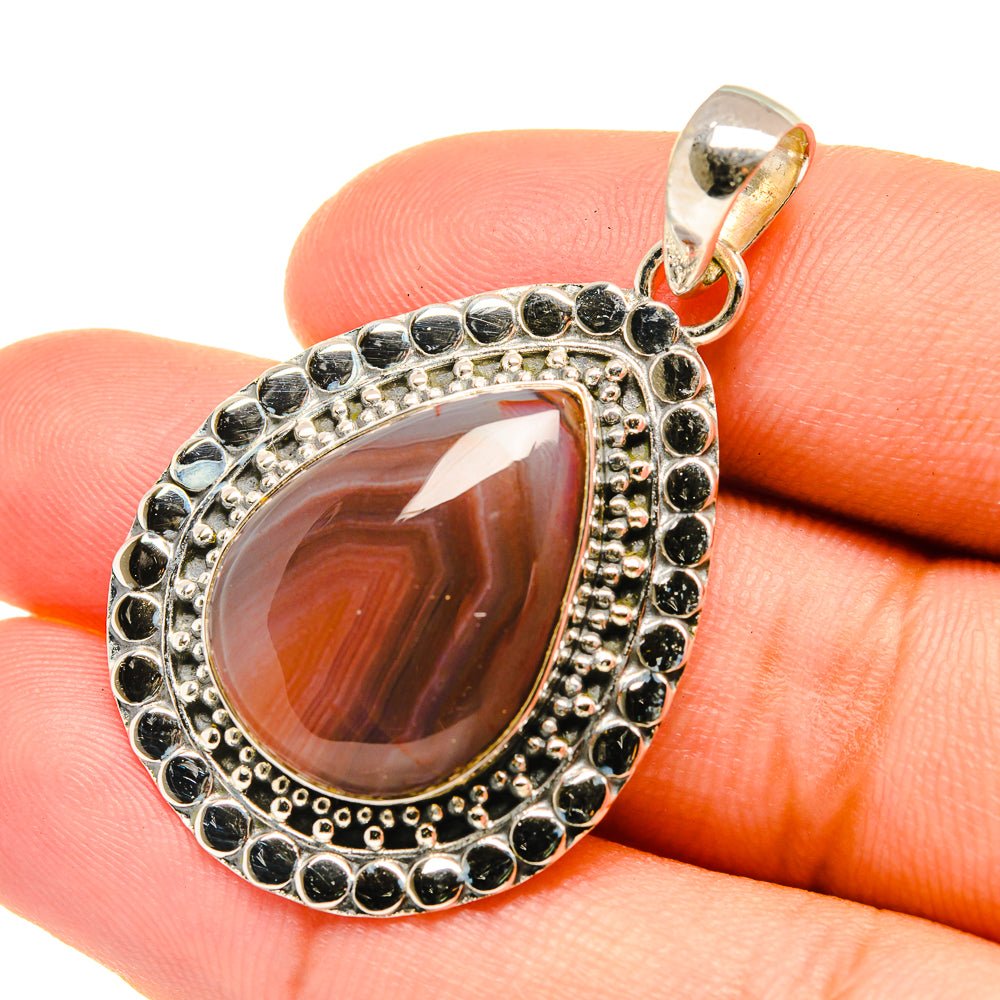 Botswana Agate Pendants handcrafted by Ana Silver Co - PD6168