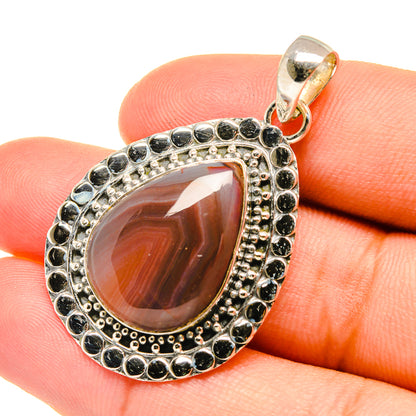 Botswana Agate Pendants handcrafted by Ana Silver Co - PD6168