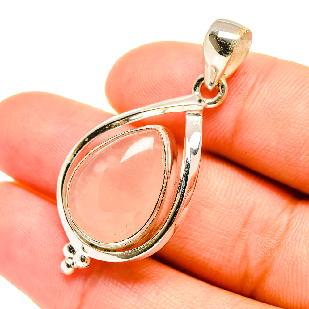 Rose Quartz Pendants handcrafted by Ana Silver Co - PD6181