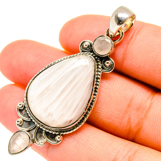 White Scolecite Pendants handcrafted by Ana Silver Co - PD6183
