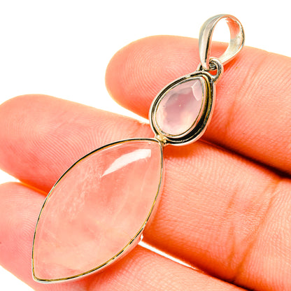 Rose Quartz Pendants handcrafted by Ana Silver Co - PD6184