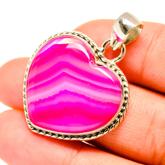 Pink Botswana Agate Pendants handcrafted by Ana Silver Co - PD6187