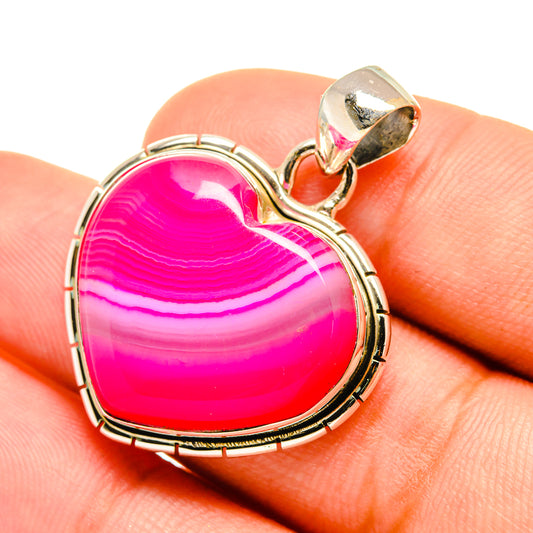 Pink Botswana Agate Pendants handcrafted by Ana Silver Co - PD6188
