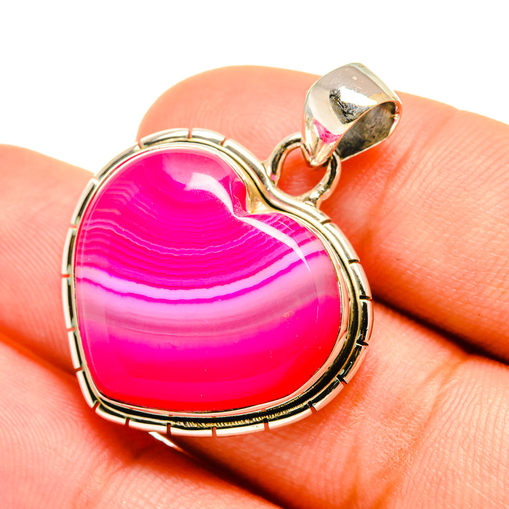 Pink Botswana Agate Pendants handcrafted by Ana Silver Co - PD6188