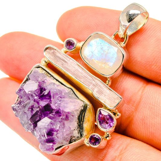 Amethyst Crystal Pendants handcrafted by Ana Silver Co - PD6200
