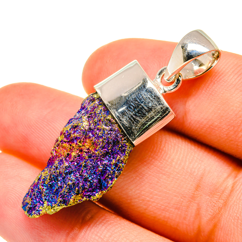 Titanium Druzy Pendants handcrafted by Ana Silver Co - PD6209