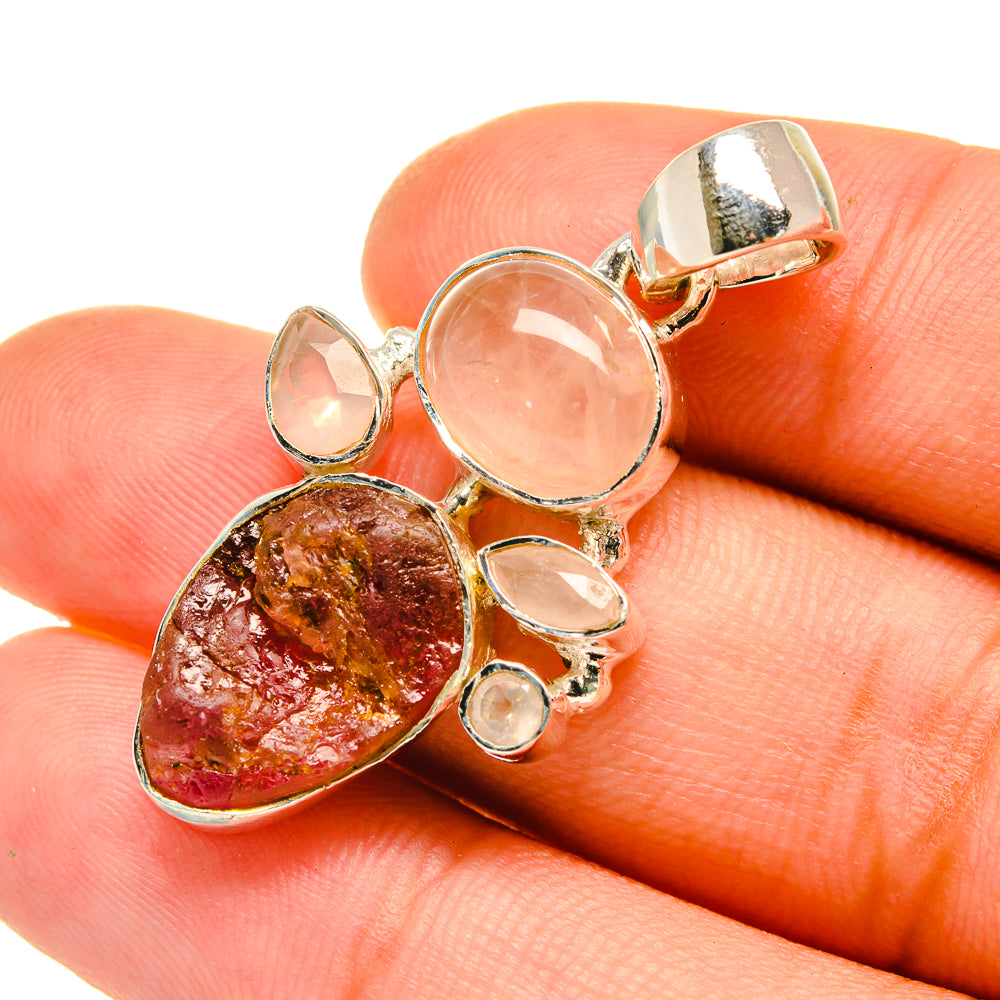 Pink Tourmaline Pendants handcrafted by Ana Silver Co - PD6211