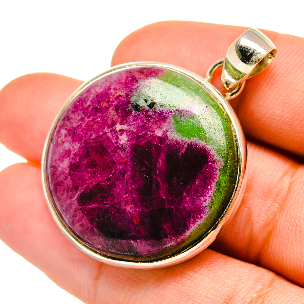Ruby Zoisite Pendants handcrafted by Ana Silver Co - PD6216