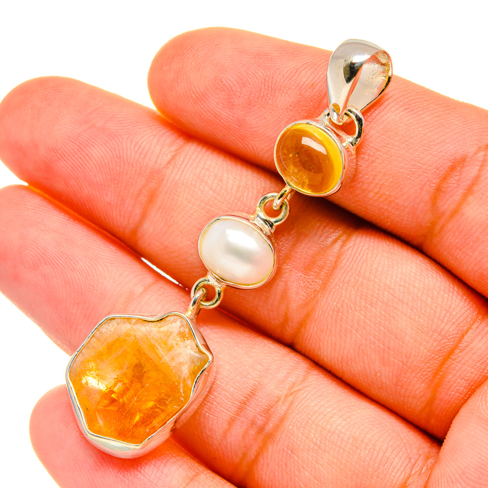 Citrine Pendants handcrafted by Ana Silver Co - PD6219