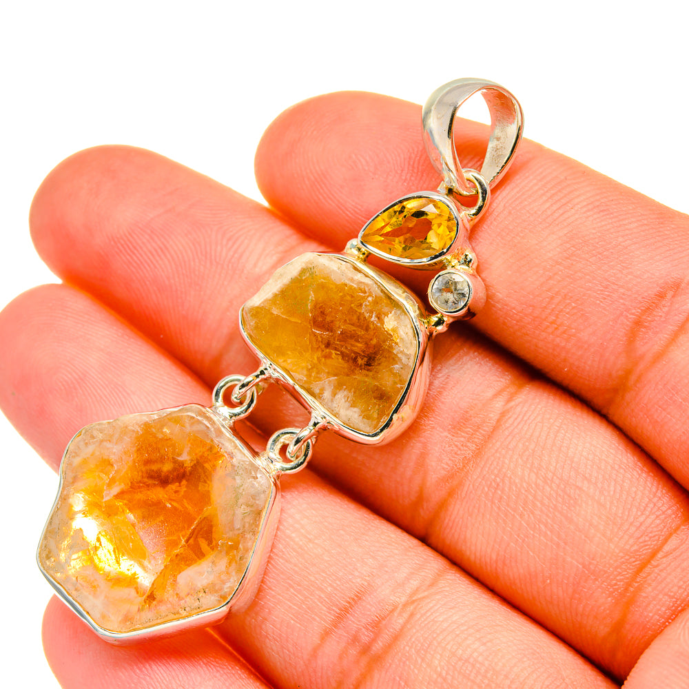 Citrine Pendants handcrafted by Ana Silver Co - PD6221