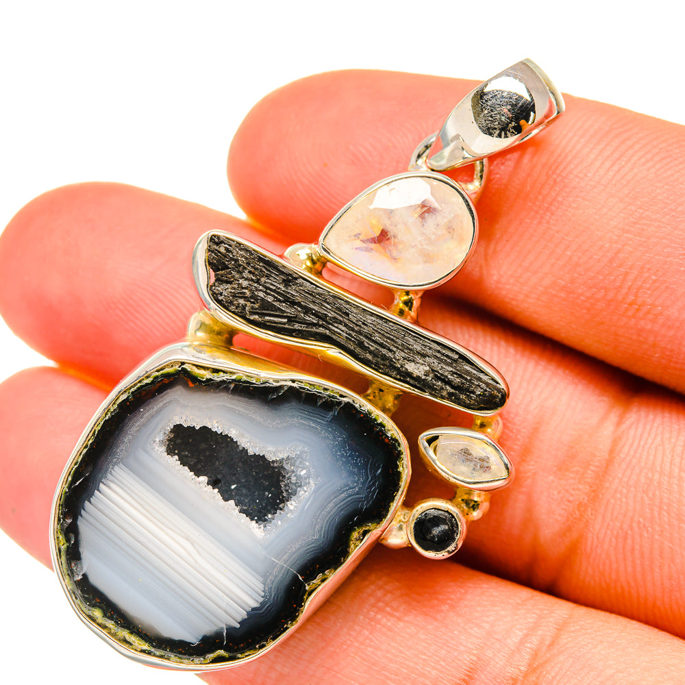 Coconut Geode Druzy Pendants handcrafted by Ana Silver Co - PD6238