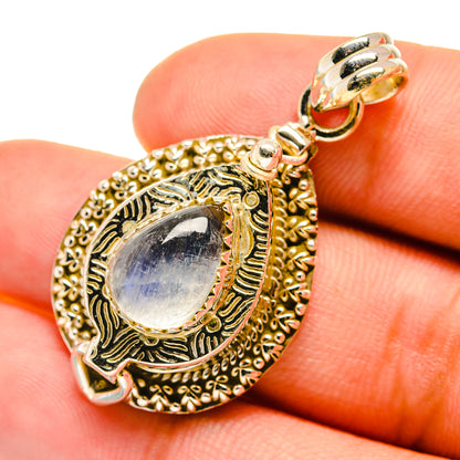 Rainbow Moonstone Pendants handcrafted by Ana Silver Co - PD6259
