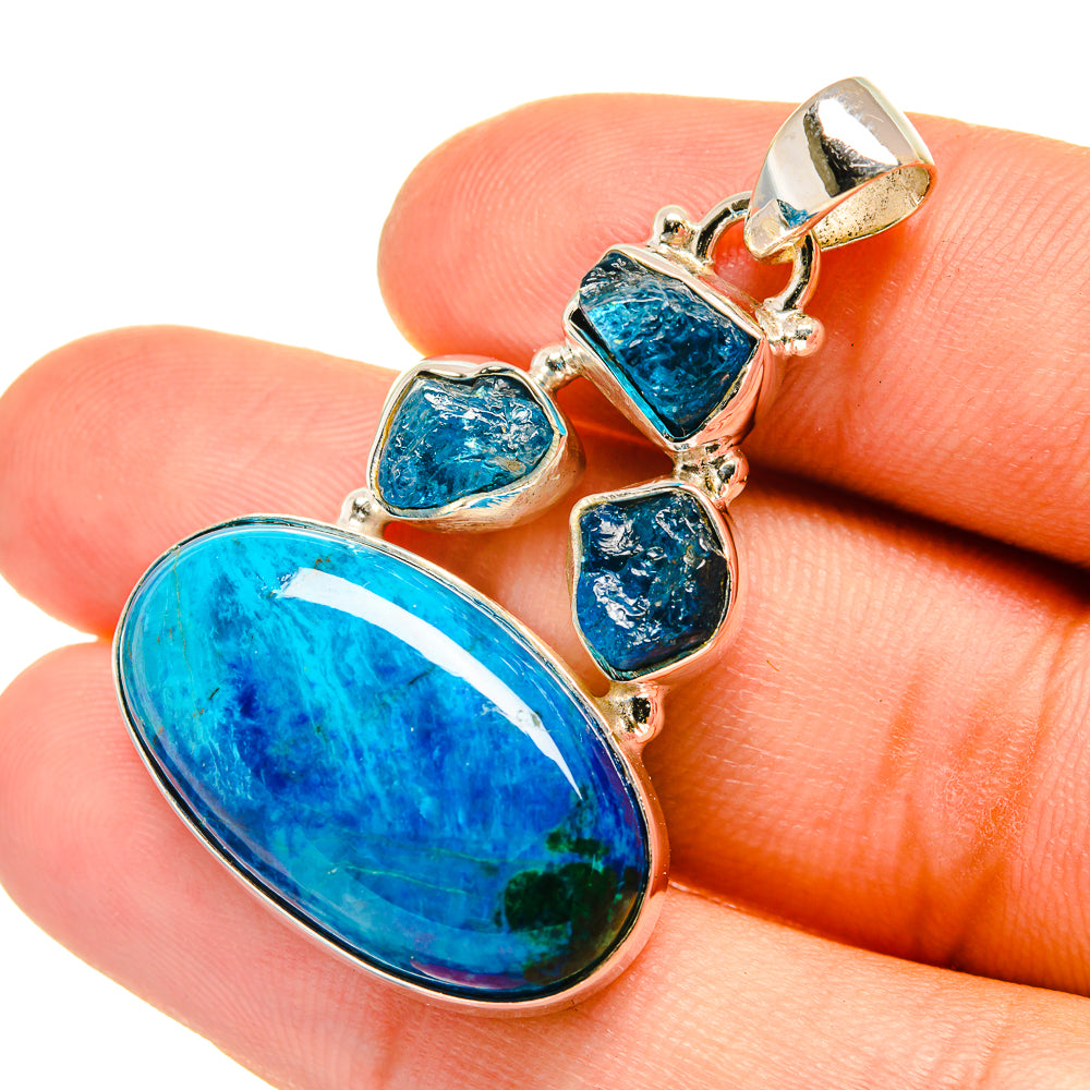 Chrysocolla Pendants handcrafted by Ana Silver Co - PD6262