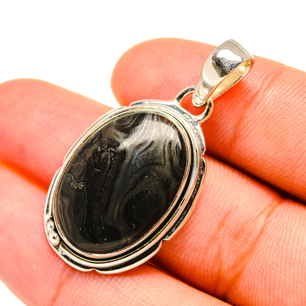 Psilomelane Pendants handcrafted by Ana Silver Co - PD6264