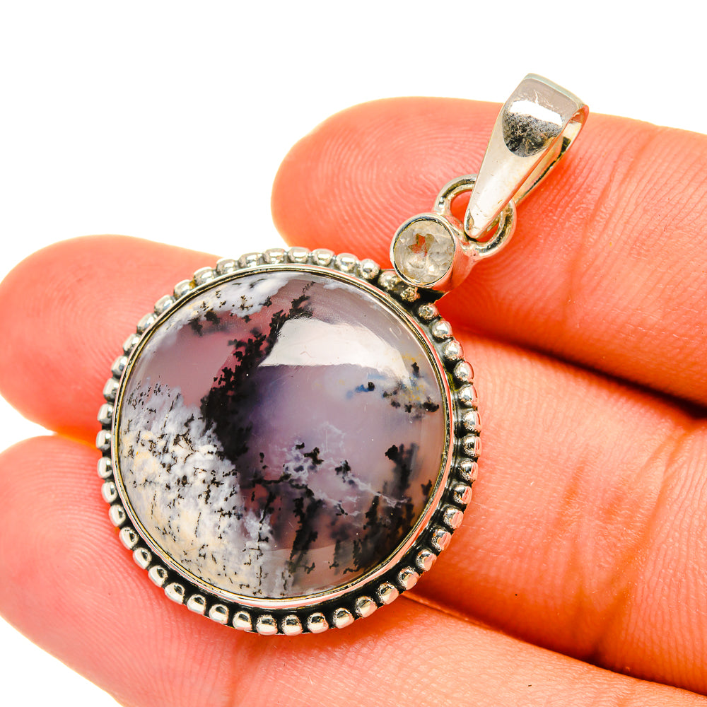 Dendritic Opal Pendants handcrafted by Ana Silver Co - PD6277