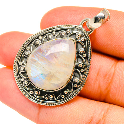Rainbow Moonstone Pendants handcrafted by Ana Silver Co - PD6285