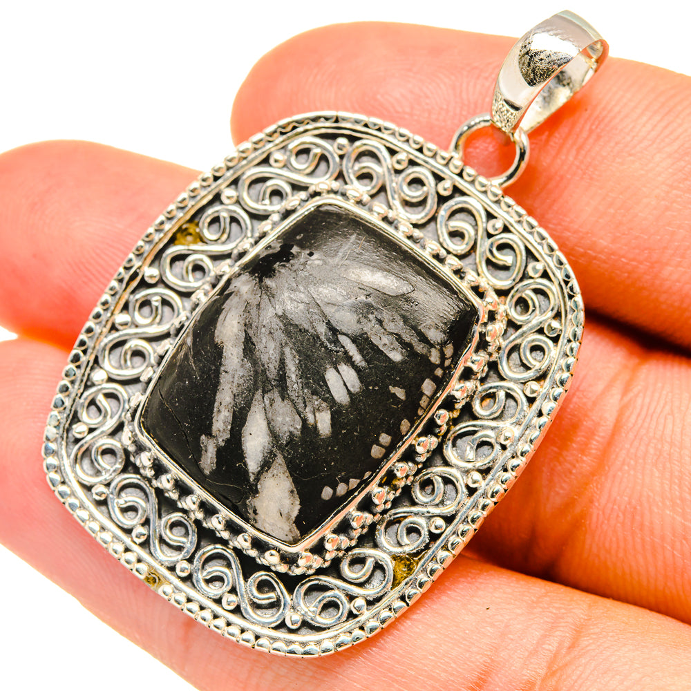 Chrysanthemum Stone Pendants handcrafted by Ana Silver Co - PD6287