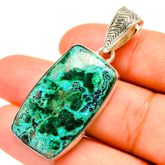 Chrysocolla Pendants handcrafted by Ana Silver Co - PD6291