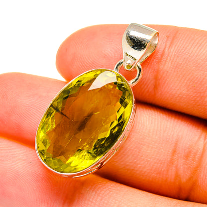 Olive Quartz Pendants handcrafted by Ana Silver Co - PD6311