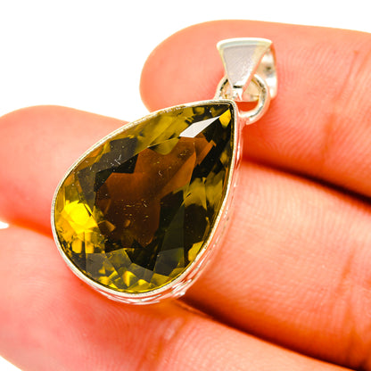 Olive Quartz Pendants handcrafted by Ana Silver Co - PD6312