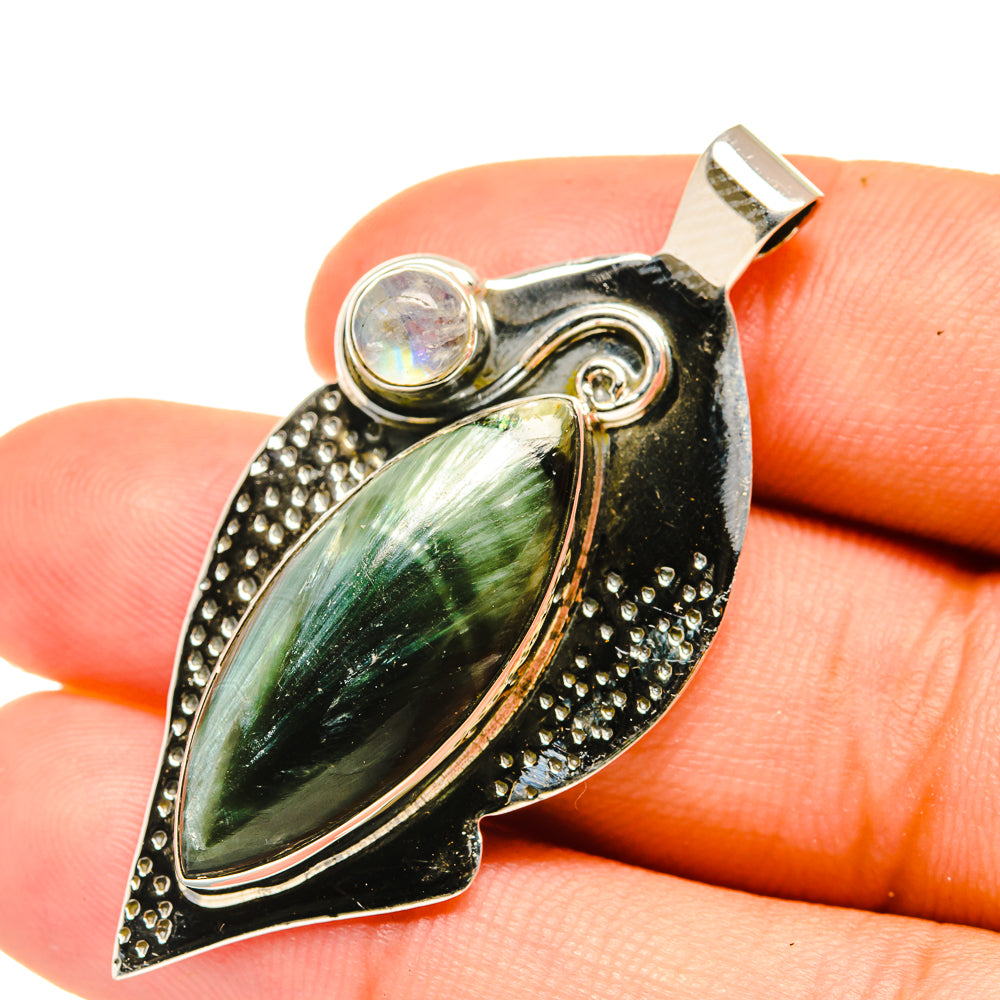 Seraphinite Pendants handcrafted by Ana Silver Co - PD6334