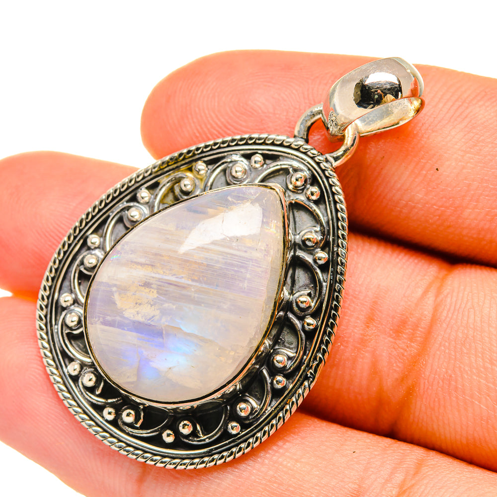 Rainbow Moonstone Pendants handcrafted by Ana Silver Co - PD6336