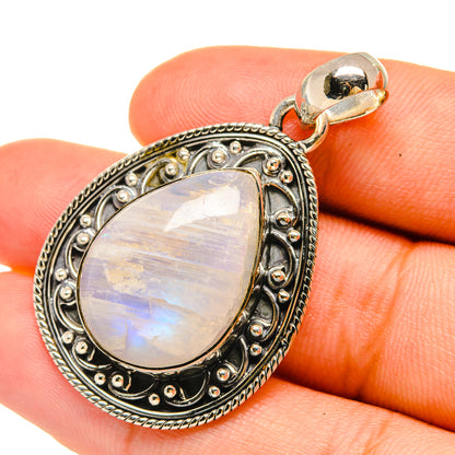 Rainbow Moonstone Pendants handcrafted by Ana Silver Co - PD6336