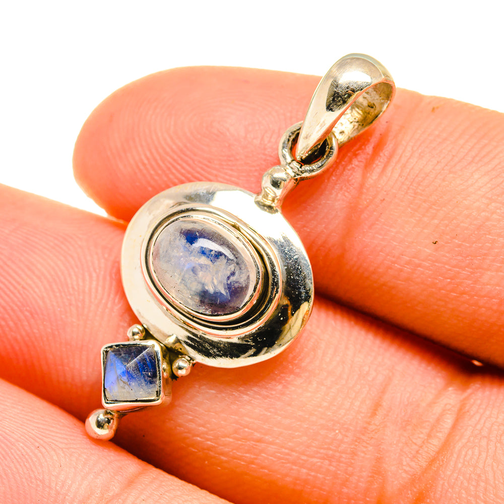 Rainbow Moonstone Pendants handcrafted by Ana Silver Co - PD6338