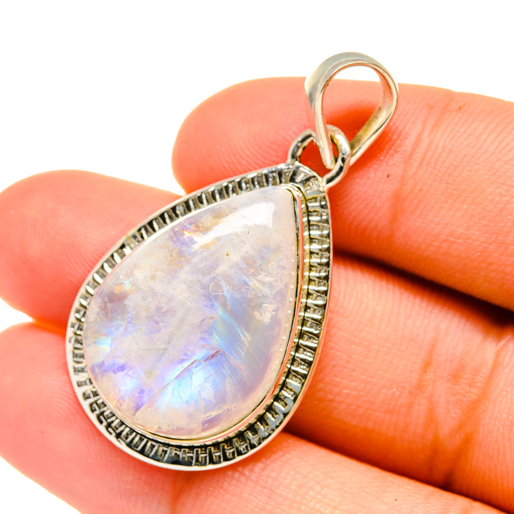 Rainbow Moonstone Pendants handcrafted by Ana Silver Co - PD6339