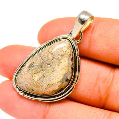 Laguna Lace Agate Pendants handcrafted by Ana Silver Co - PD6348