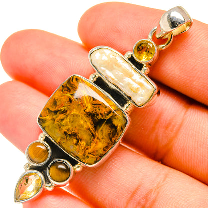 Golden Pietersite Pendants handcrafted by Ana Silver Co - PD6356