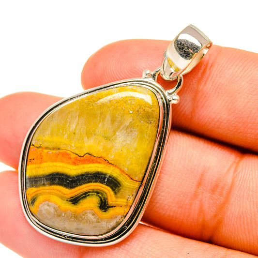 Bumble Bee Jasper Pendants handcrafted by Ana Silver Co - PD6363
