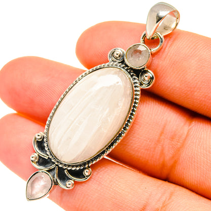 White Scolecite Pendants handcrafted by Ana Silver Co - PD6375