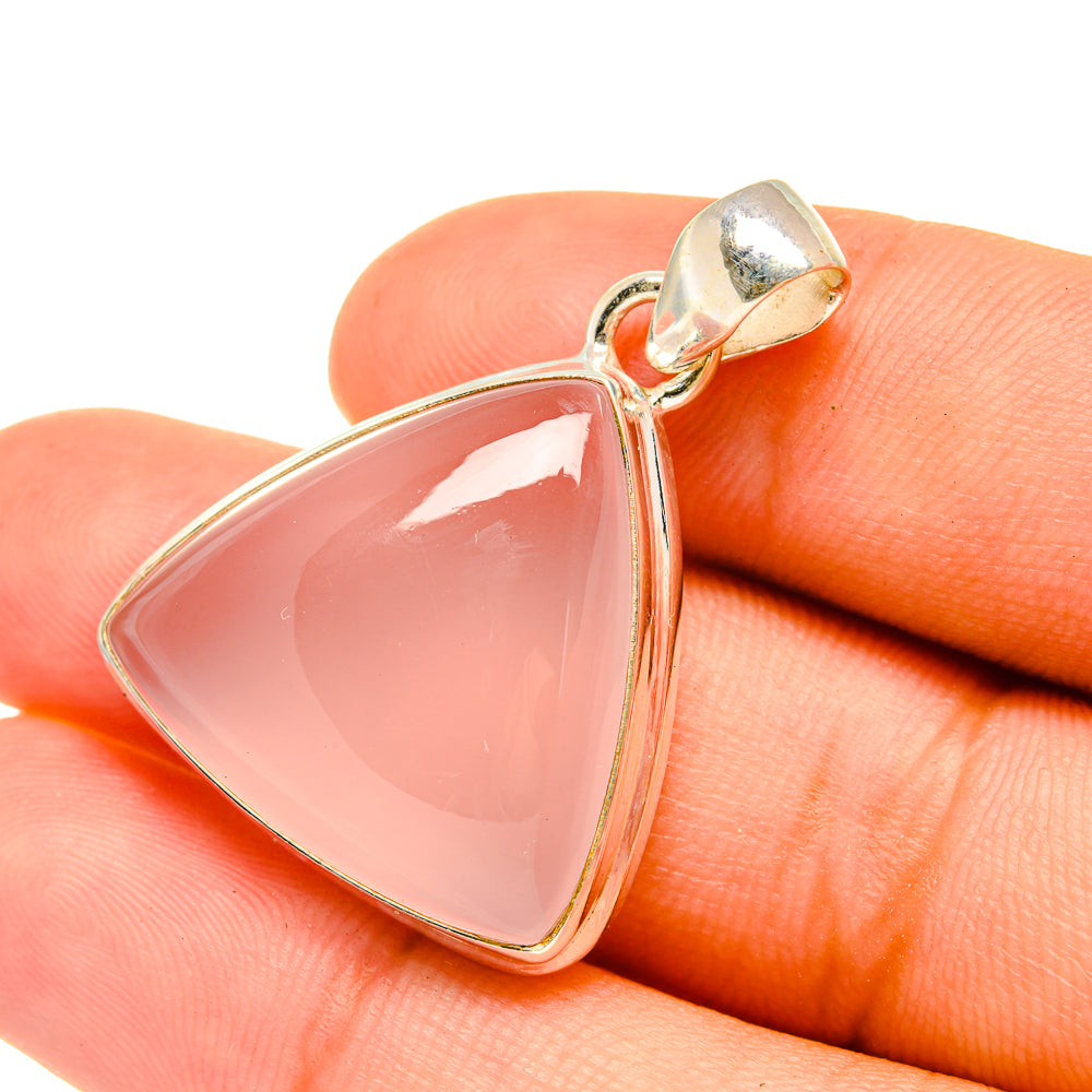 Rose Quartz Pendants handcrafted by Ana Silver Co - PD6386