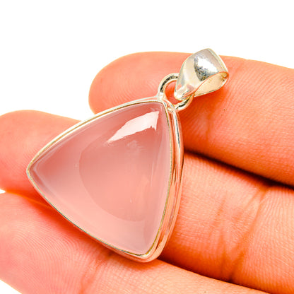 Rose Quartz Pendants handcrafted by Ana Silver Co - PD6386