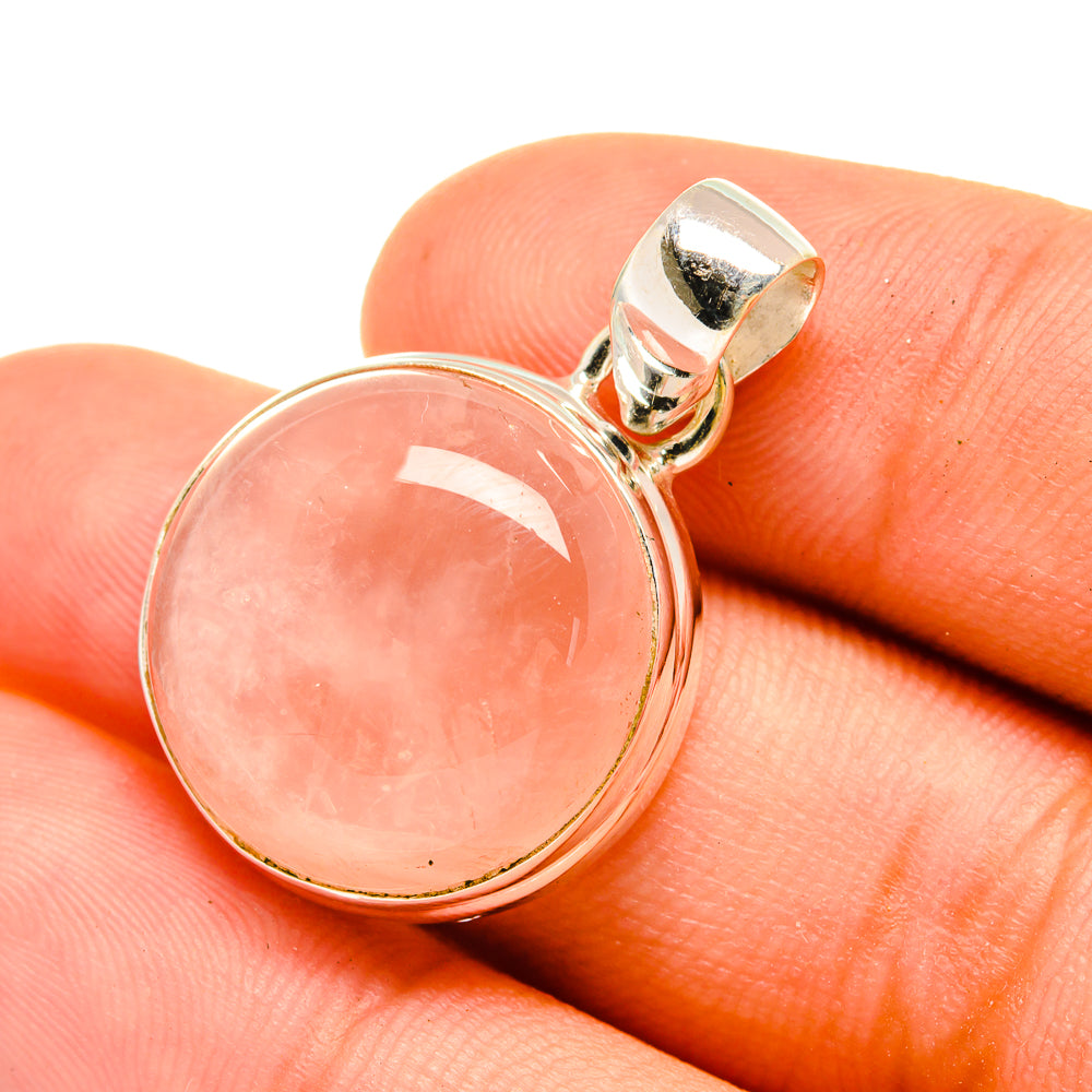 Rose Quartz Pendants handcrafted by Ana Silver Co - PD6387