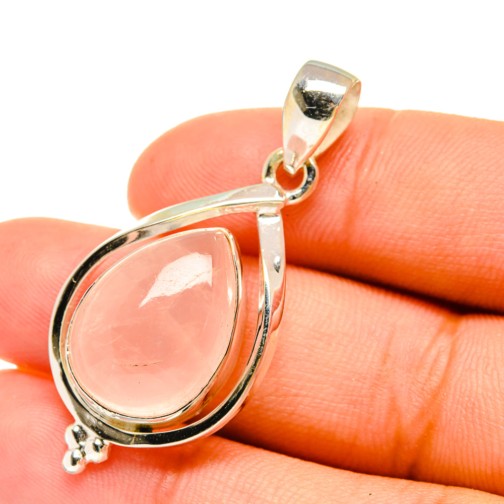 Rose Quartz Pendants handcrafted by Ana Silver Co - PD6392