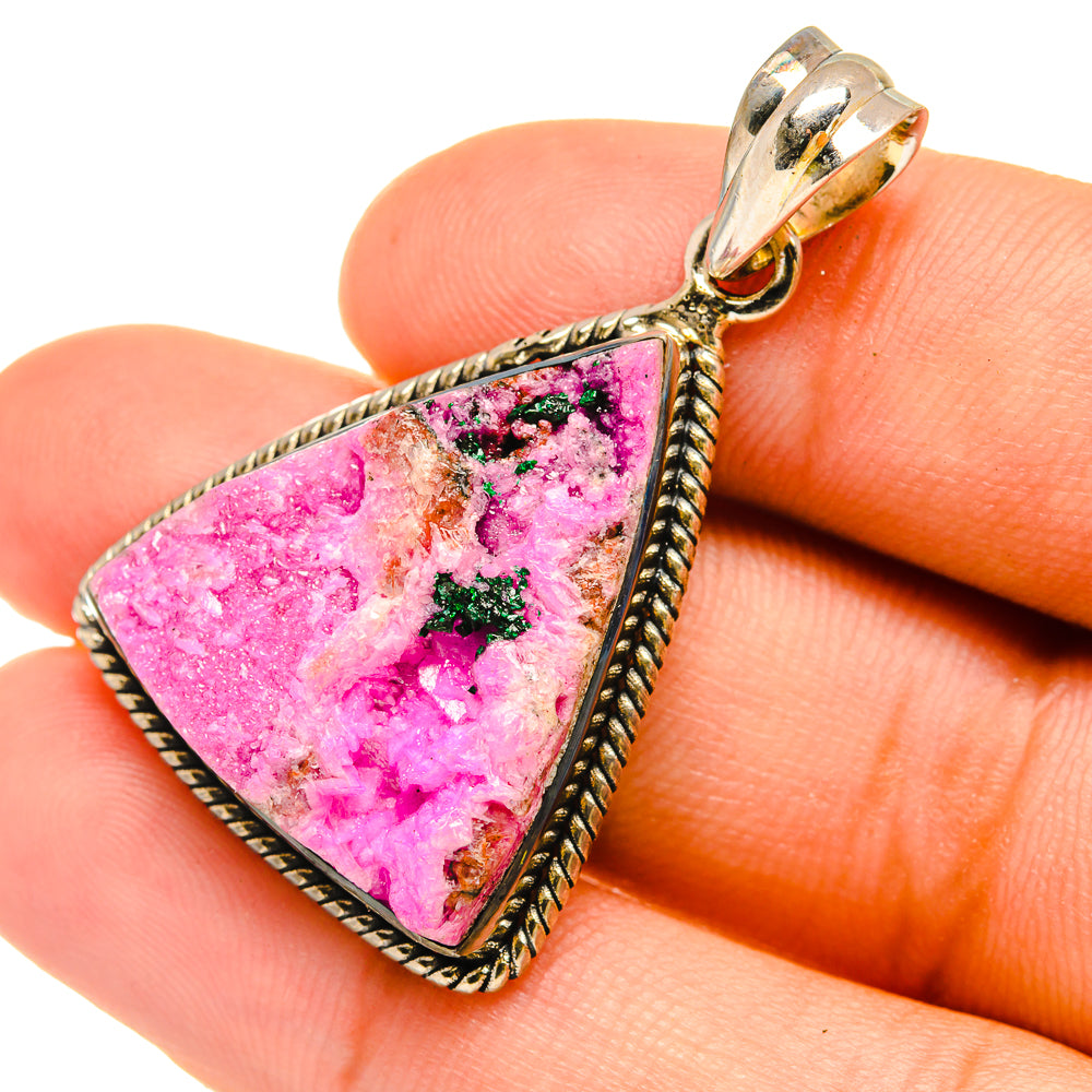 Cobalto Calcite Druzy Pendants handcrafted by Ana Silver Co - PD6393