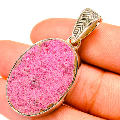 Cobalto Calcite Druzy Pendants handcrafted by Ana Silver Co - PD6395