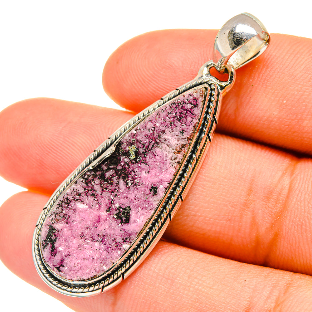 Cobalto Calcite Druzy Pendants handcrafted by Ana Silver Co - PD6396